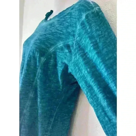 Soft Surroundings Womens Sz Petite Small Knit A Line Swing Top Tunic V Neck Teal - Picture 7 of 8